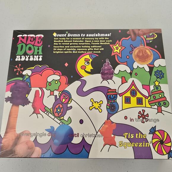 Nee Doh Advent Christmas Calendar 24 Days of Squishy Surprises New - Picture 2 of 5